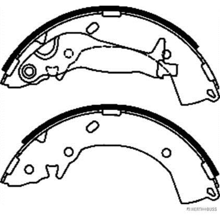 Jakoparts Bremsbacken hinten Hyundai Getz I10 I20 Solaris Kia Rio Stonic von HERTH+BUSS JAKOPARTS