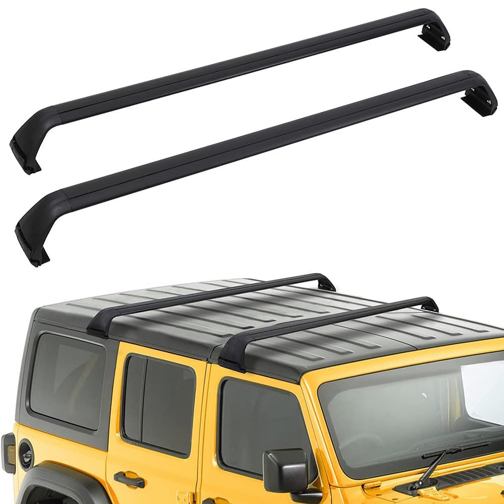 2 Stück Aluminium Dachträger Gepäckträger für Jeep Wrangler JK JL Gladiator JT 4-Door 2007-2023,Fahrradträger Dachboxen Dachgepäckablage Railing Track Auto Zubehör 2 Stück Aluminium Dachträger Gepäckträger für Jeep Wrangler JK JL Gladiator JT 4-Door 2007-2023,Fahrradträger Dachboxen Dachgepäckablage Railing Track Auto Zubehör von HESHS