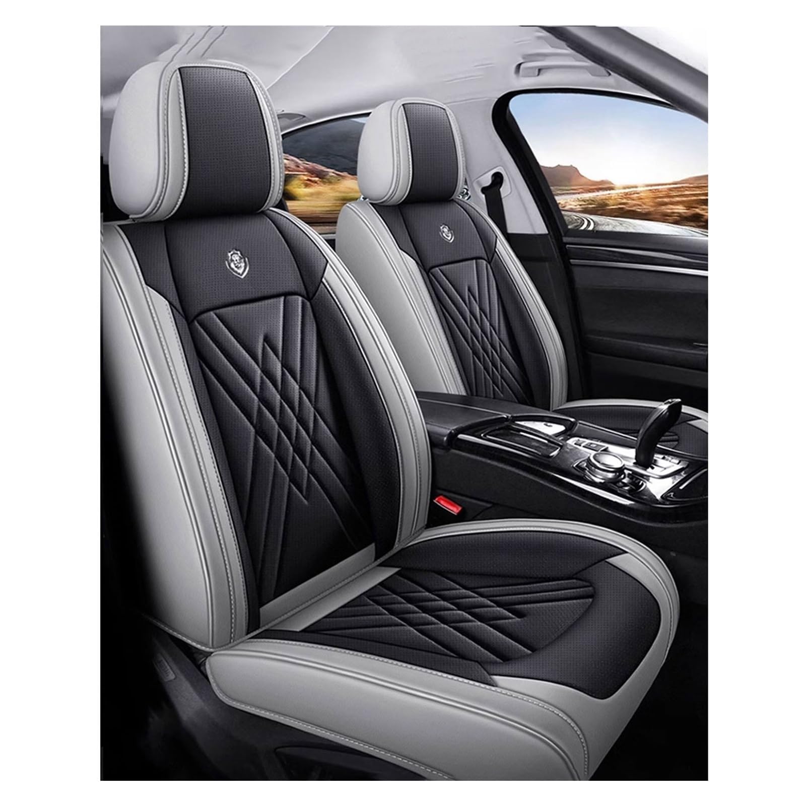 HESTAYAY Kunstleder-AutositzbezüGe Für VW T-Cross T-ROC T-ROC Sport Caravelle Sharan 2000-2023 2024,AutositzbezüGe Set Leder, 5-Sitze Universal-SitzbezüGe Auto Komplettset,Kunstleder SitzbezüGe Set HESTAYAY Kunstleder-AutositzbezüGe Für VW T-Cross T-ROC T-ROC Sport Caravelle Sharan 2000-2023 2024,AutositzbezüGe Set Leder, 5-Sitze Universal-SitzbezüGe Auto Komplettset,Kunstleder SitzbezüGe Set von HESTAYAY