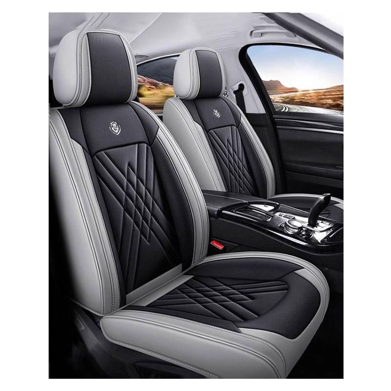 HESTAYAY Kunstleder-AutositzbezüGe Für VW T-Cross T-ROC T-ROC Sport Caravelle Sharan 2000-2023 2024,AutositzbezüGe Set Leder, 5-Sitze Universal-SitzbezüGe Auto Komplettset,Kunstleder SitzbezüGe Set von HESTAYAY