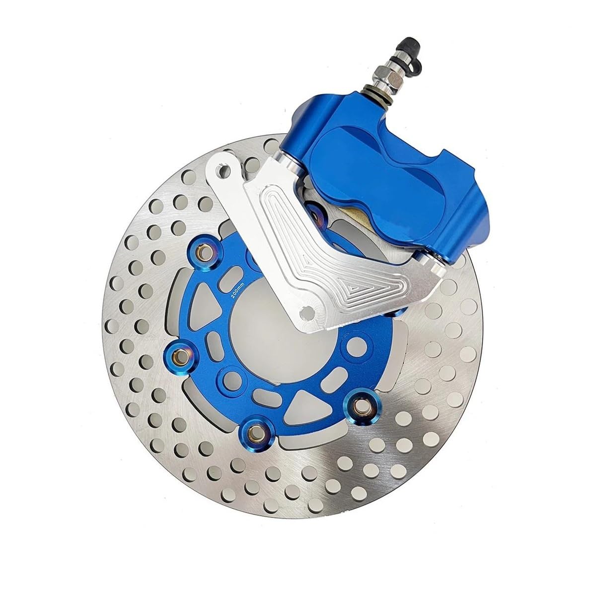Motorrad-Bremsscheiben 200mm Motorrad Bremssättel Discs Set Für DIO AF27/28/18 ZX AF34 /35/36 Schwimmende Schnelle Kühlung Bremsbeläge(B) von HEXEH