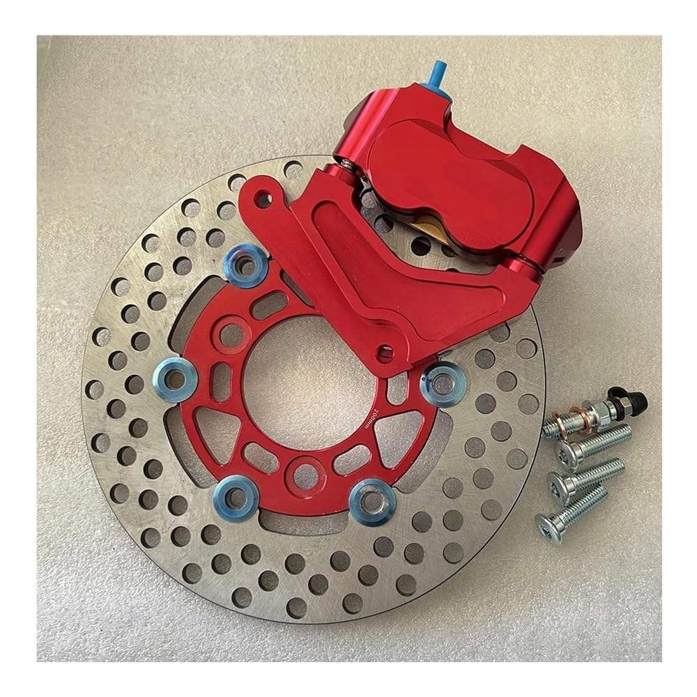 Motorrad-Bremsscheiben 200mm Motorrad Bremssättel Discs Set Für DIO AF27/28/18 ZX AF34 /35/36 Schwimmende Schnelle Kühlung Bremsbeläge(E) von HEXEH