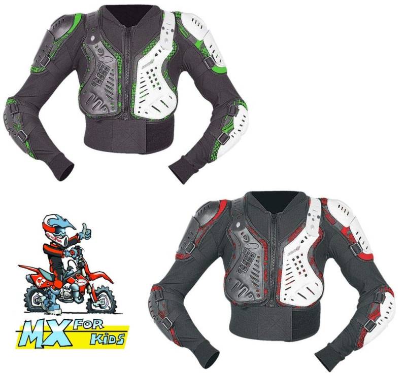 HEYBERRY Motocross Protektoren Jacke Brustpanzer Rot für Kinder 4 bis 6 Jahre von HEYBERRY