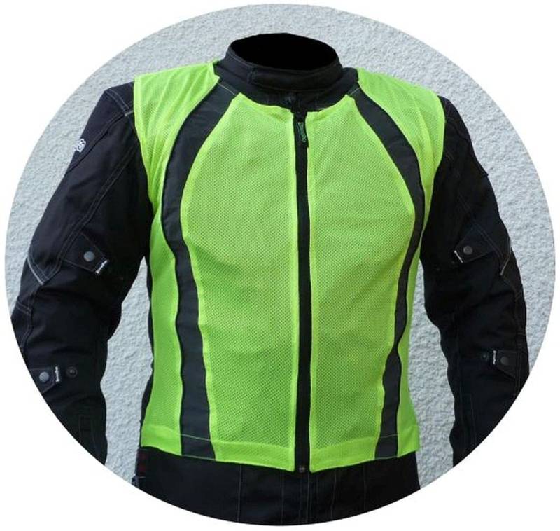 HEYBERRY Motorrad Warnweste Sicherheitsweste Reflektorweste neon gelb Gr. XXL von HEYBERRY