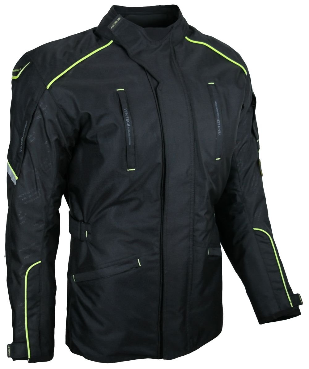 HEYBERRY Textil Touren Motorradjacke Motorrad Jacke schwarz neon Gr. M HEYBERRY Textil Touren Motorradjacke Motorrad Jacke schwarz neon Gr. M von HEYBERRY