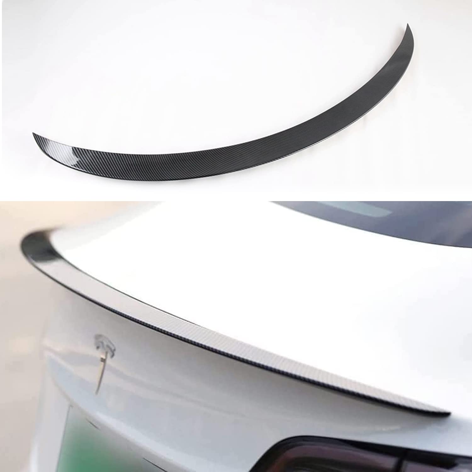 Tesla Performance Spoiler Flügel Autos Heckspoiler für Tesla Model Y 2021–2024 (Glänzendes Karbon) von Ywooon