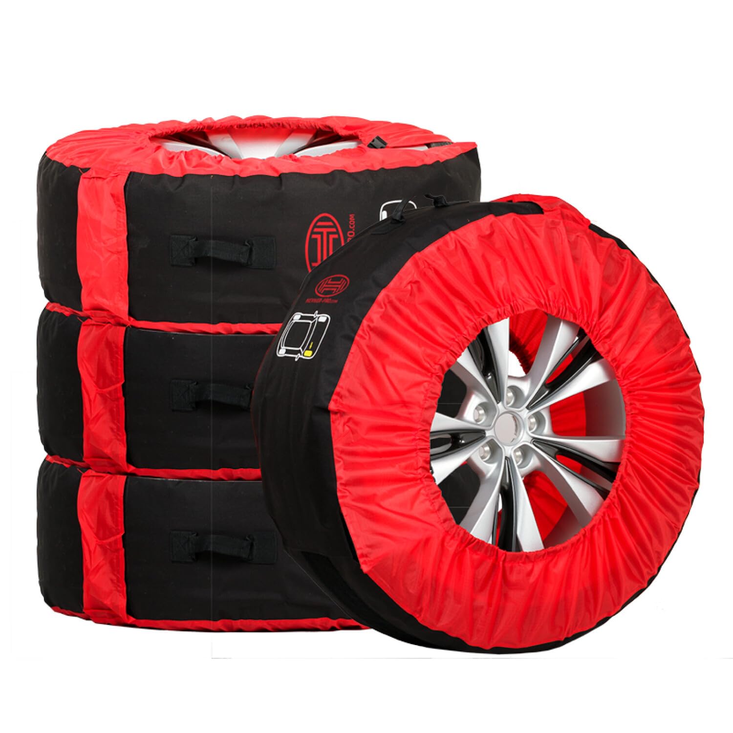HEYNER® Reifentaschen Set 16-22 Zoll SUV, Reifenschutzhülle, Reifentüten, Reifenschoner, 4er Set von HEYNER