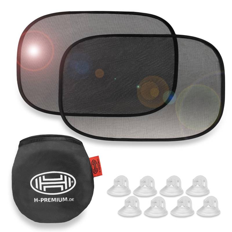 HEYNER® Auto Sonnenschutz mit Saugnapf für die Seitenscheibe 44 x 36 cm 2er Set von HEYNER