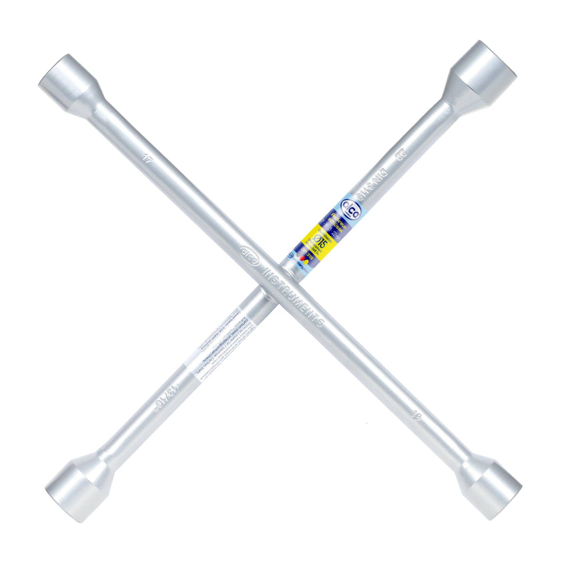 HEYNER® Radkreuzschlüssel Schlüsselweiten 17 19 21 und 23 mm Radmuttern Stahl Kreuzschlüssel Radschlüssel für alle gängigen Pkw von HEYNER