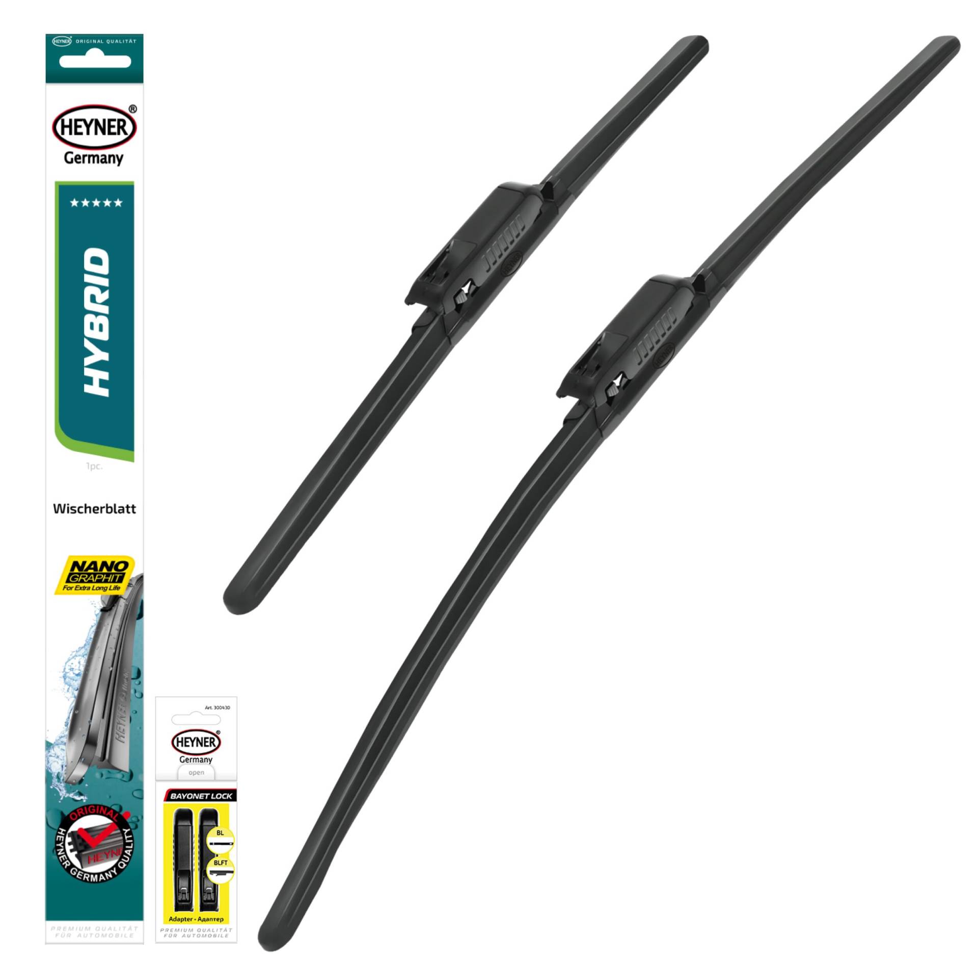 HEYNER® Scheibenwischer Set passend für CITROËN SPACETOURER (04.2016-01.2025) HYBRID Flachbalkenwischer Frontscheibenwischer von HEYNER
