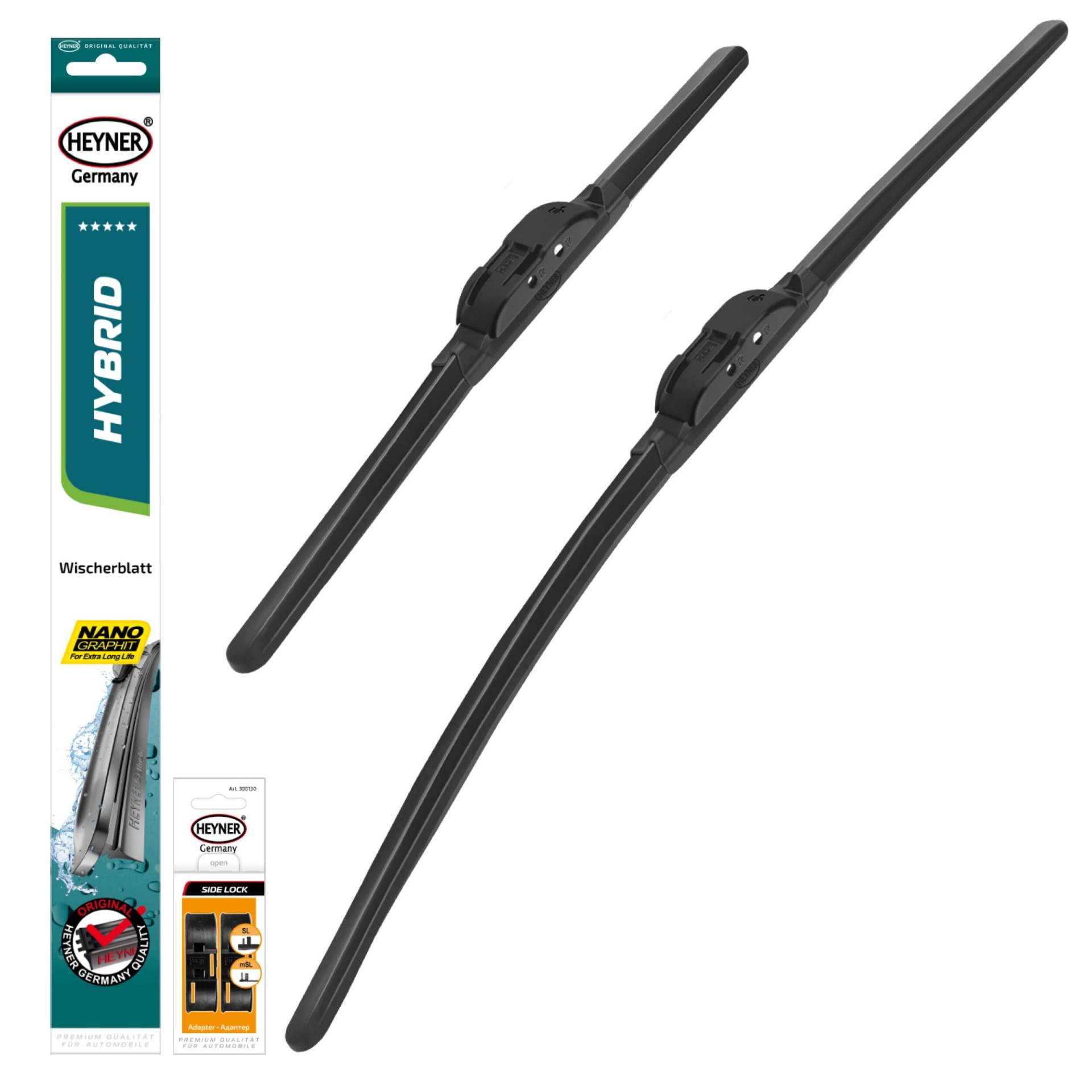 HEYNER® Scheibenwischer Set passend für Mercedes-Benz E-KLASSE T-Modell (03.2003-07.2009) HYBRID Flachbalkenwischer Frontscheibenwischer von HEYNER