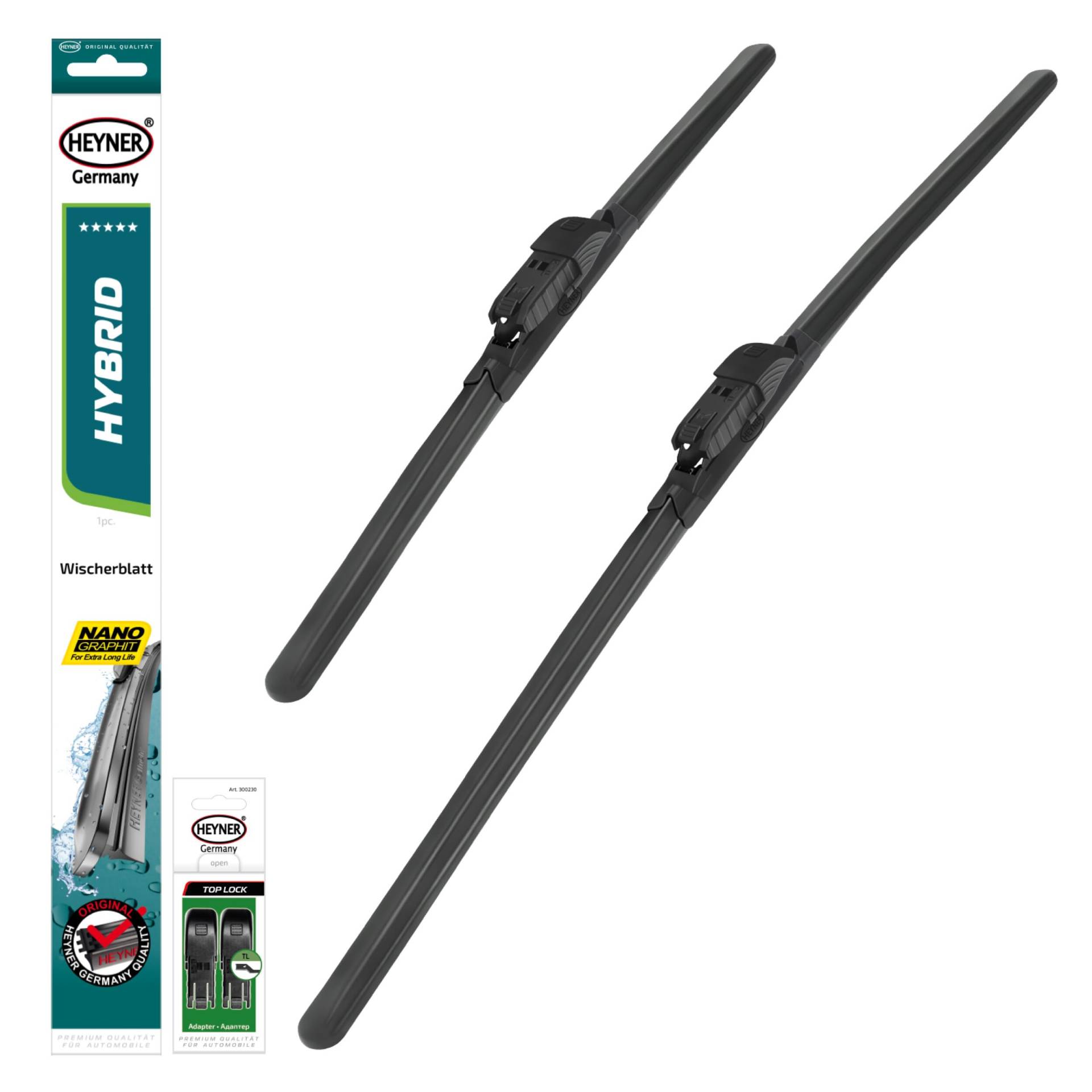 HEYNER® Scheibenwischer Set passend für Renault CAPTUR II (01.2020-10.2024) HYBRID Flachbalkenwischer Frontscheibenwischer von HEYNER