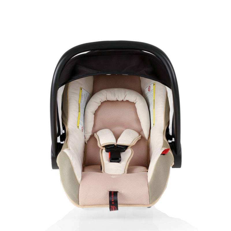 HEYNER Babyschale für Babys Gruppe 0+ Reboarder Autositz mit Sonnenschutz (0-13 Monate / 40-95 cm) (Beige) von HEYNER