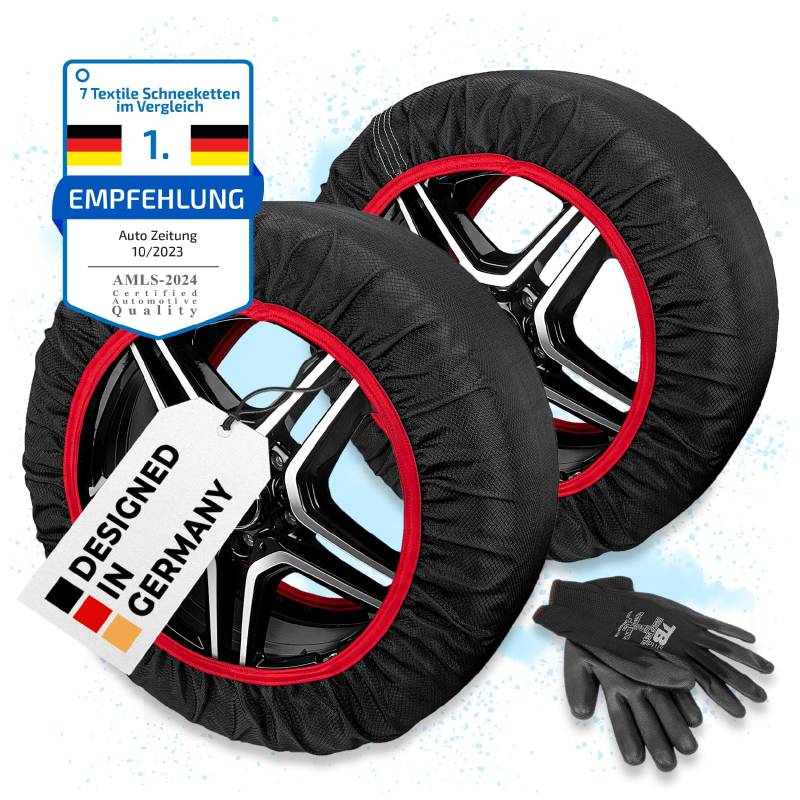 Heyner® Schneeketten Textilschneeketten Anfahrhilfe Stoffketten Snowsocks aus Stoff 2 Stück, Größe XL 14"-21" von HEYNER