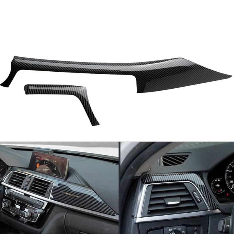 ​Originalgetreue Armaturenbrett Abdeckung für BMW 3er (2013-2019) | Kohlefaser-Aufkleber mit OEM-Krümmung, Schalttafel Panel Abdeckung für Innenraum-Upgrade (13-19 Modelle)​ von HEYOUTH