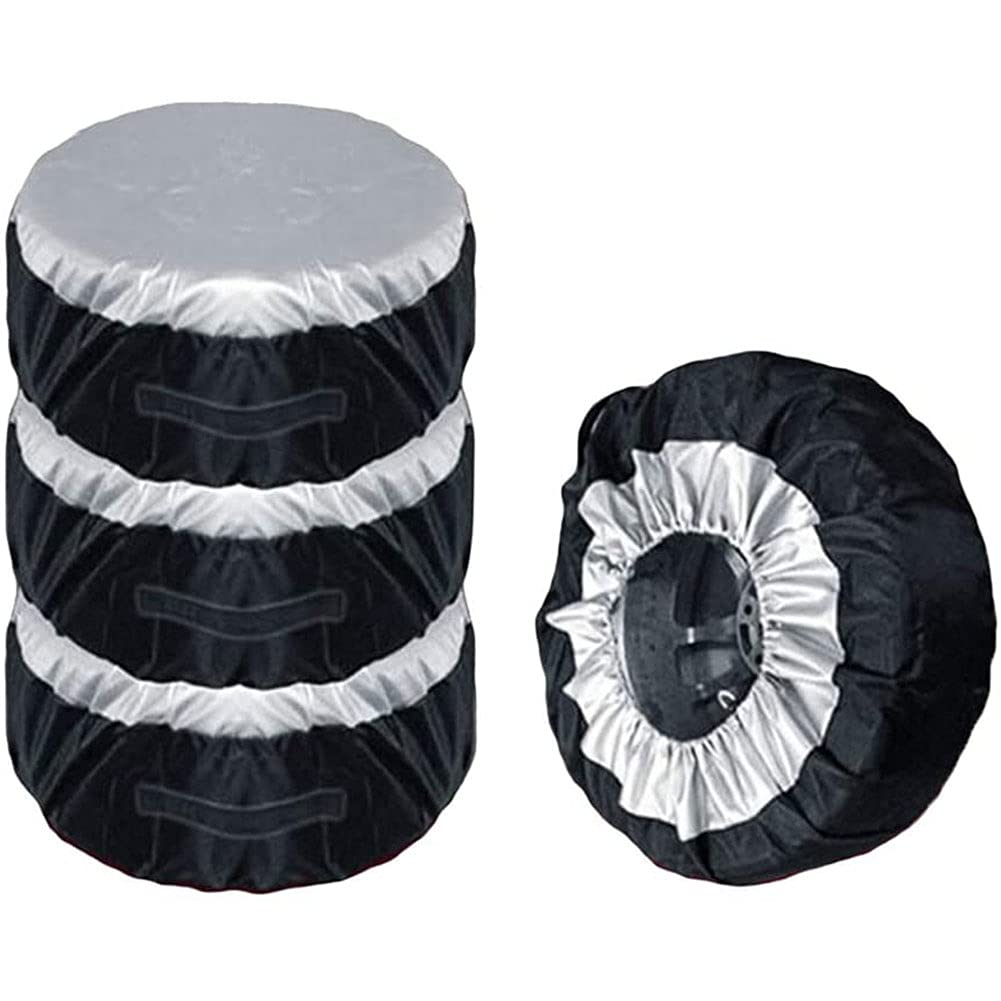 HEZHU Reifentaschen Set, 4 Stück Reifenschutzhülle, Reifenabdeckung 33-48,3 cm (13-19 Zoll), Reifentüten, Universal Ersatzrad Abdeckungen von HEZHU