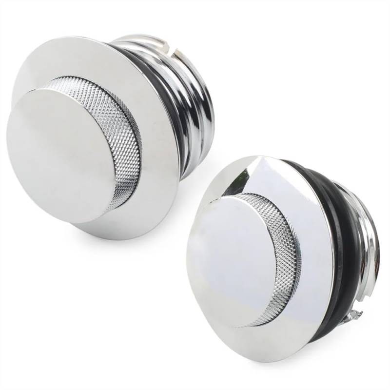 HExeh Motorrad Tankdeckel Motorrad Links + Rechts Gewinde Flush Pop Up Tankdeckel Entlüftet Tankdeckel Für Harl&ey Davidson Road King Softail Dyna von HExeh