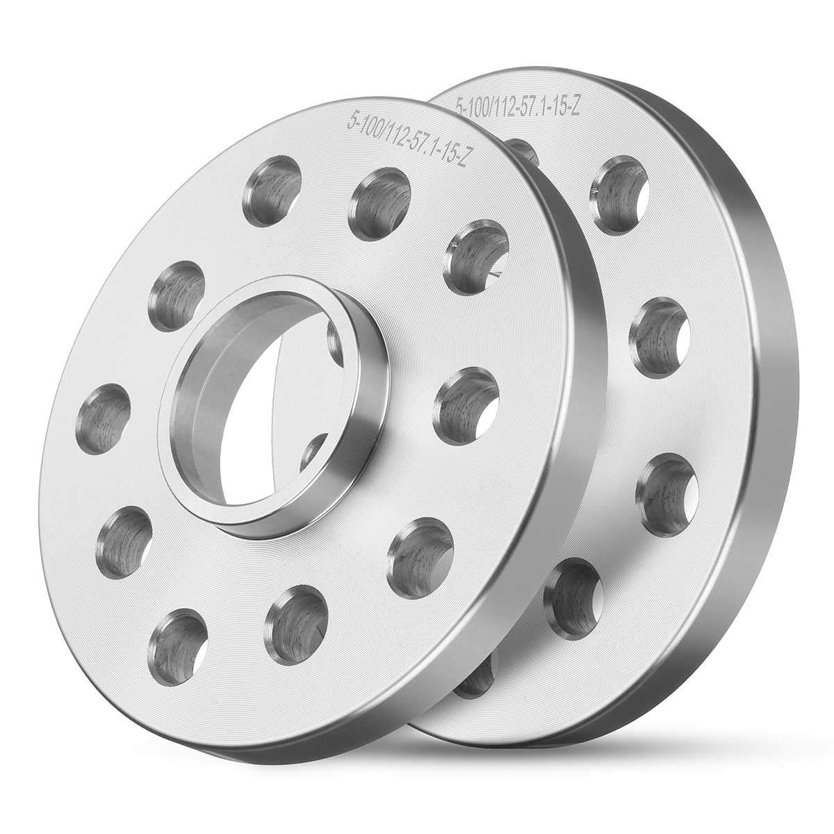 Spurplatten,Spurverbreiterung Aluminium 2/4x 15mm Auto-Radabstandshalter-Adapter 5x100/5x112 57,1mm Passend for A3 A4 S4 A6 S6 A8 S8 Passend for VW Golf Jetta CC EOS(2pcs) von HFGDRH