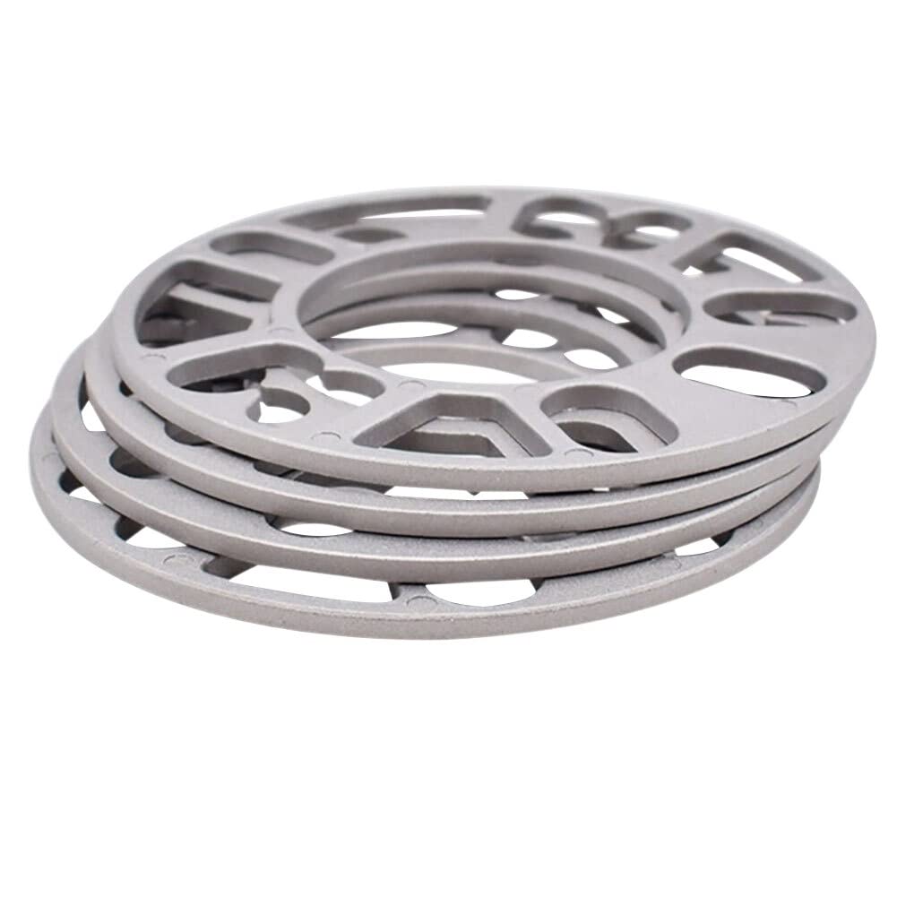 Spurplatten,Spurverbreiterung Leichtmetall Tuning Universal Auto Aluminiumlegierung 4 stücke 3mm 5mm 8mm 10mm radreifen spacer shims set auto außen zubehör(5mm) von HFGDRH