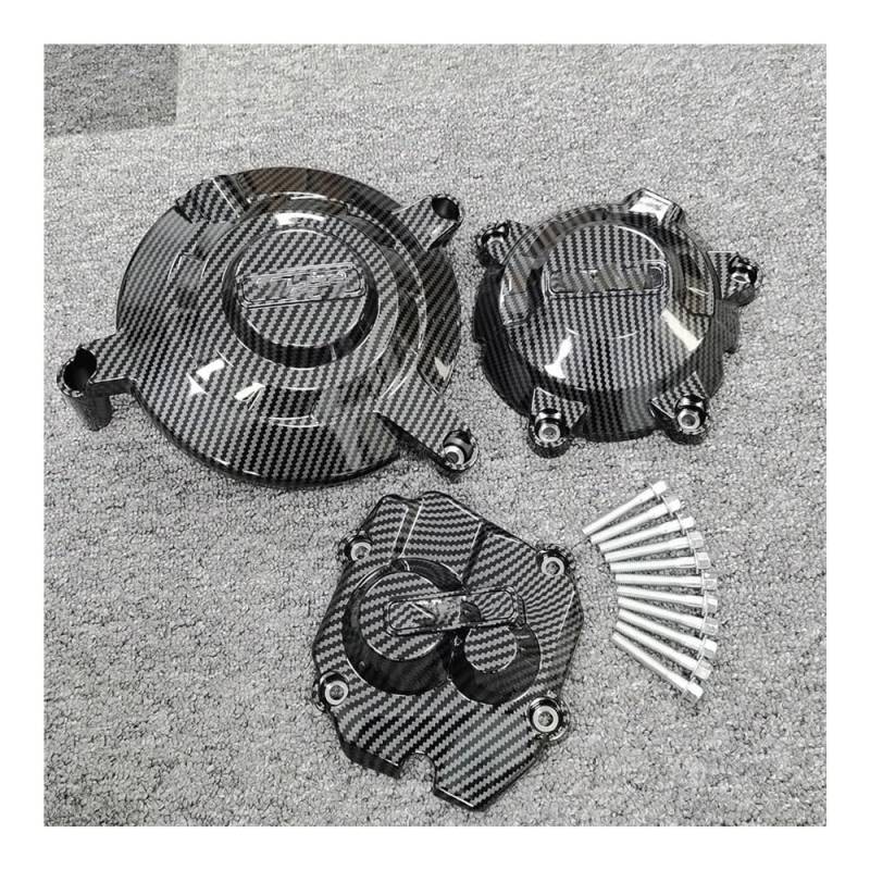 Motor Schutz Fall Stator Abdeckung ZX-10R Motorräder Motor Abdeckung Schutz Fall Kurbelgehäuse Abdeckung Für ZX-10R 2011-2023 Carbon Faser Druck von HFVUYAR