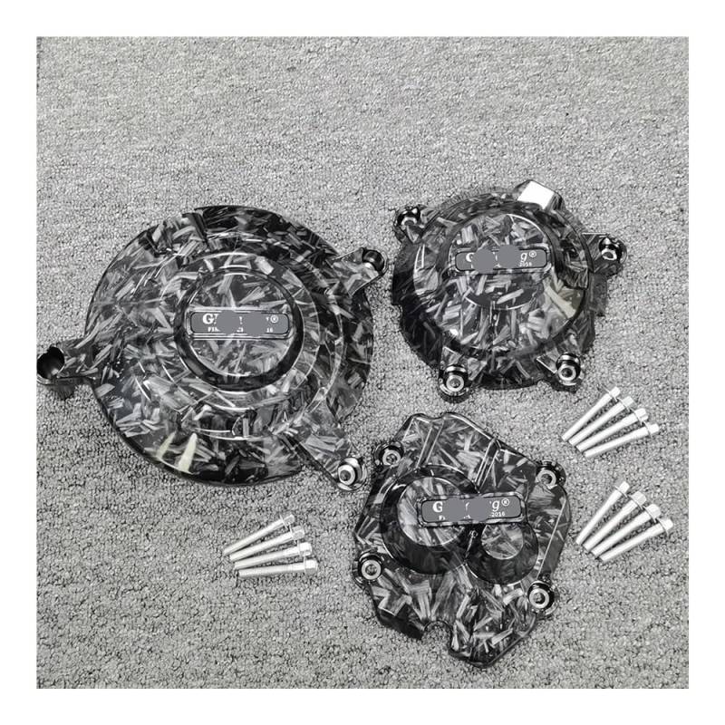 Motor Schutz Fall Stator Abdeckung ZX-10R Motorräder Motor Abdeckung Schutz Fall Kurbelgehäuse Abdeckung Für ZX-10R 2011-2023 Carbon Faser Druck von HFVUYAR