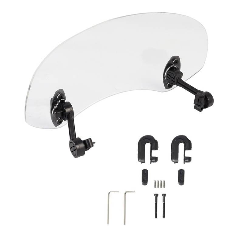 Windschutzscheibenabweiser Motorrad Motorrad Clip Auf Windschutzscheibe Wind Bildschirm Deflektor Verlängerung Spoiler Windschild Spoiler von HFVUYAR
