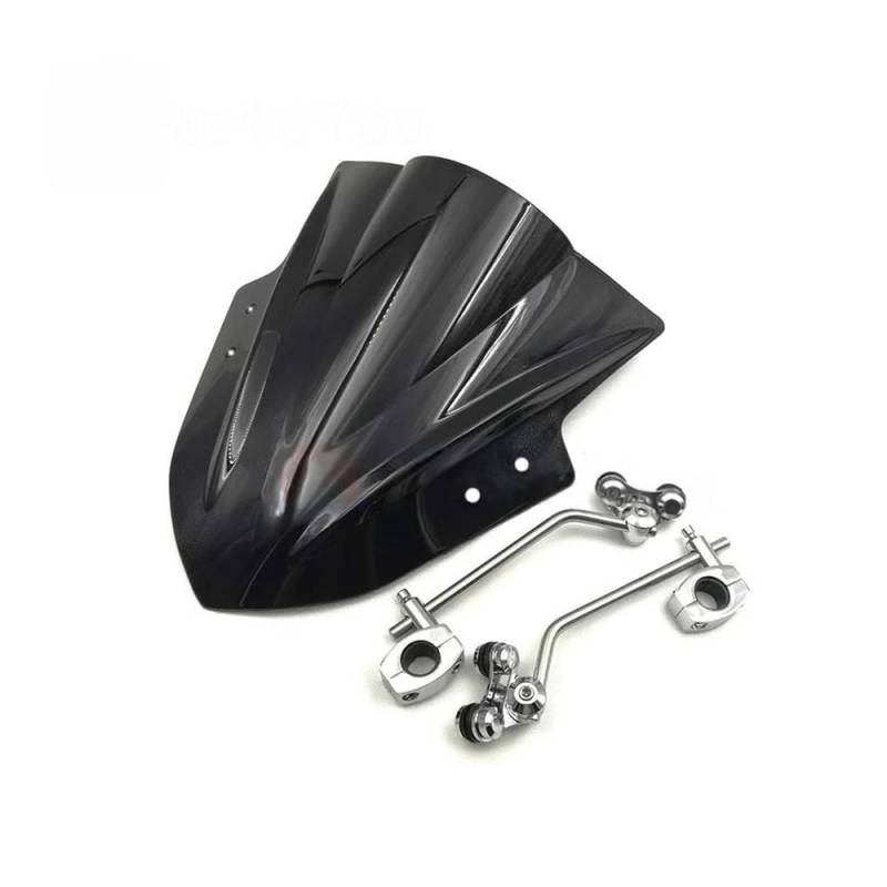 Windschutzscheibenabweiser Motorrad Windschutzscheibe Einstellbare Halterung Für ER6N ER4N MT125 FZ1 FZ6 FZ8 MT-01 MT03 MT07 MT09 Für Touring Windschutzscheibe Windschild Spoiler von HFVUYAR