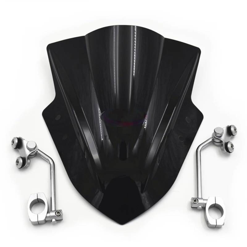 Windschutzscheibenabweiser Wind Deflectore Motorrad Für MT-03 MT03 Mit unterstützung Rahmen Windschutzscheibe Schwarz Windschutzscheibe Windschild Spoiler von HFVUYAR