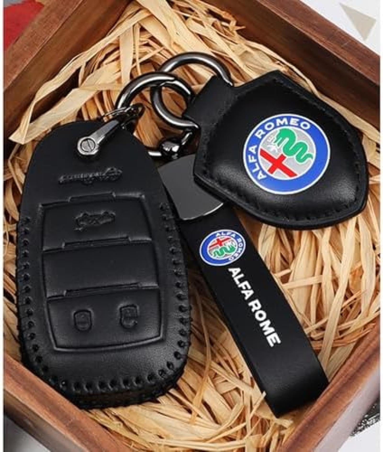Leder Autoschlüssel Schutzhülle Für Alfa Romeo Stelvio Giulia,Autoschlüsseletuis Fernbedienungsanhänger Schutzhülle Schlüsselanhänger Dekorationszubehö,normal-a Black Leder Autoschlüssel Schutzhülle Für Alfa Romeo Stelvio Giulia,Autoschlüsseletuis Fernbedienungsanhänger Schutzhülle Schlüsselanhänger Dekorationszubehö,normal-a Black von HGFDSERT