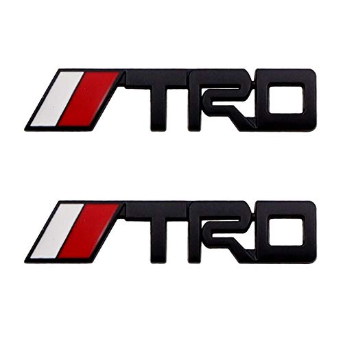 HGYYIO Auto TRD Logo 3D Racing Metall Aufkleber Auto Emblem Abzeichen Aufkleber Für Toyotas Crown Reiz Corolla Camry Vios Auto Styling Zubehör (Color Name : Black) von HGYYIO