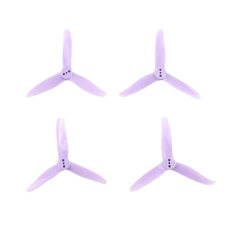 For 2 Paar/4 Stück 3016 Propeller 1,5 m 2 mm Loch 3 Zoll 3 Impeller CW CCW FPV Propeller 3 Zoll FPV Racing Drone(Purple 3016 1.5MM) von HGtAeW