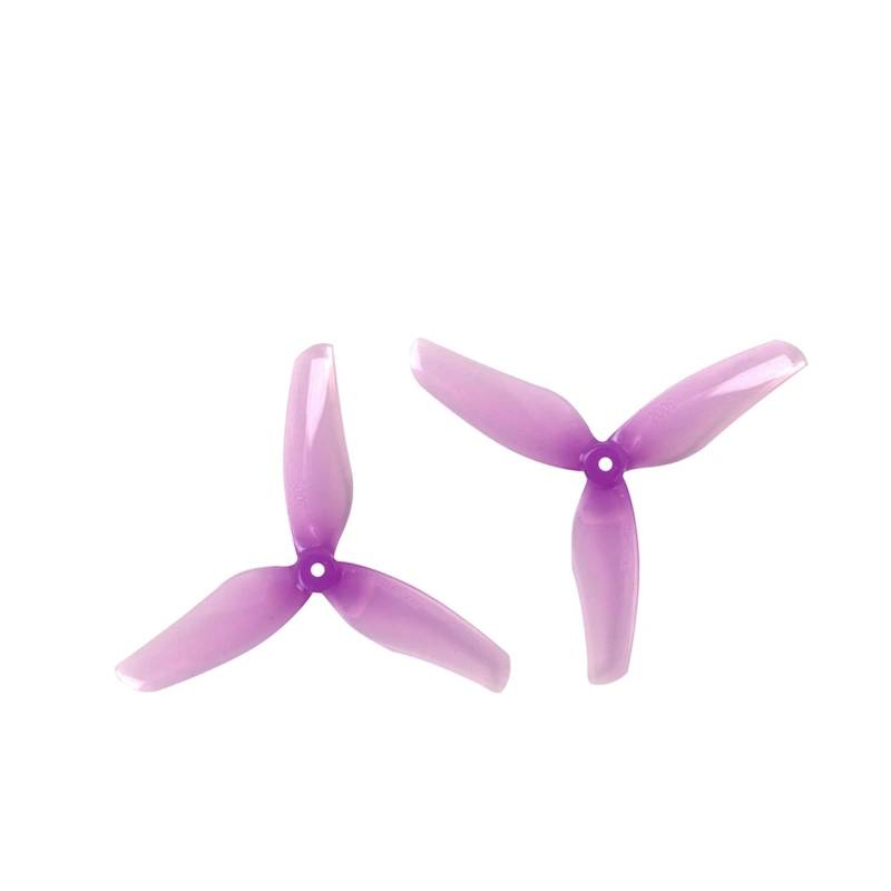 Geeignet for 12 Paare (12 Stück positive Propeller + 12 Stück umgekehrte Propeller) 2009 2X0,9 51 mm 3-Laufrad-PC-Propeller 1,5 mm Loch FPV Freestyle 2 Zoll RC FPV-Drohne(12Pairs Purple 1.5MM) von HGtAeW