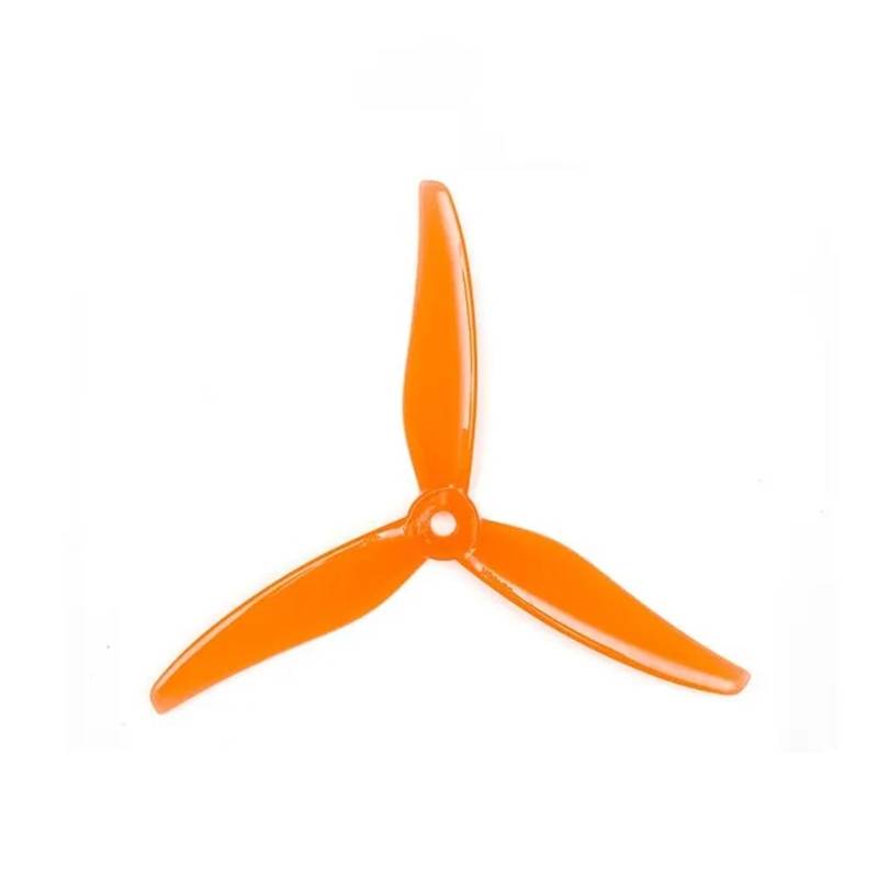 Geeignet for 24 Stück/12 Paare 51466 V2 5 Zoll 3 Impeller/drei Impeller Propeller CW CCW Brushless Motor FPV Propeller FPV Racing Drone(12 pair Tiger Orange) von HGtAeW