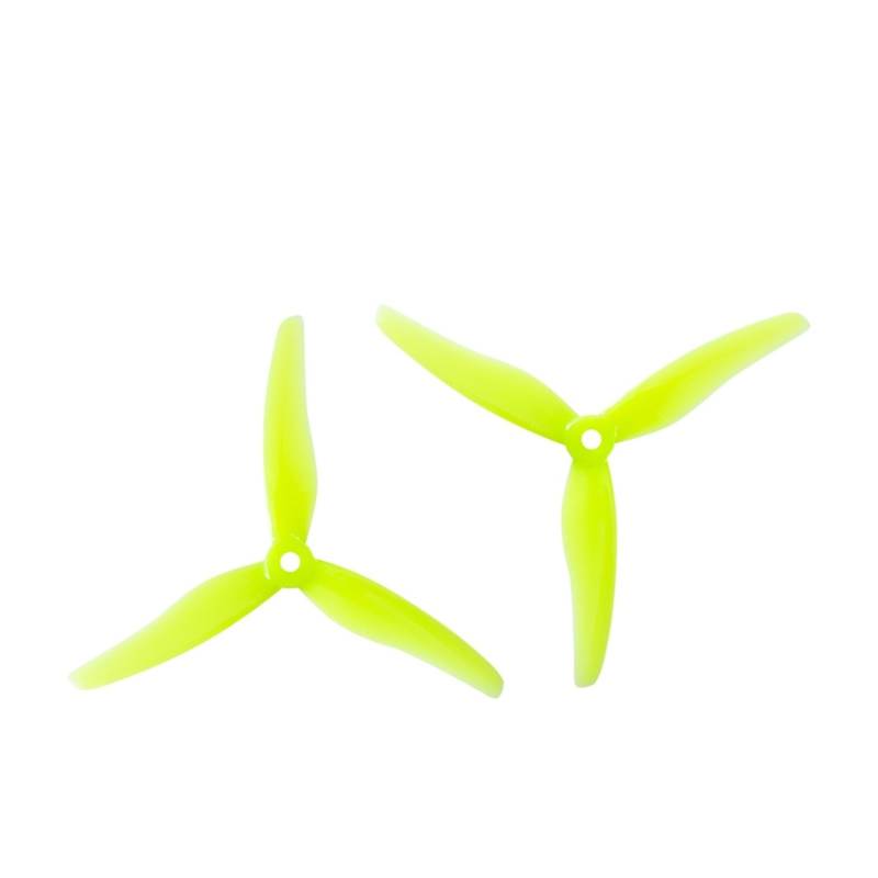 for 4 Stück/2 Paar 51433 5 Zoll 3 Laufrad/Tri-Impeller Propeller Props CW CCW Brushless Motor FPV Propeller FPV Racing Drone(Fluorescent Yellow) von HGtAeW