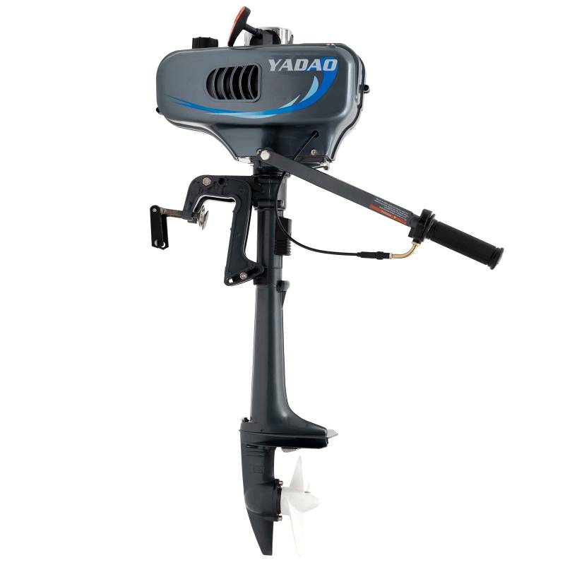 2 Takt 3.5HP Außenbordmotor 49CC Benzinboot Motor Halber Wasserkühlungs Luftkühlungs Trolling Motor CDI Zündsystem Kurze Welle für Aufblasbare Boote von HHEMSTD