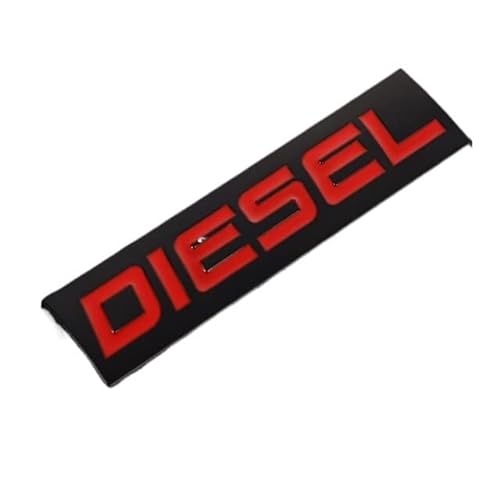 HHF Aufkleber 1Pc 7.5cm x 2cm Car Styling Aufkleber Diesel-Logo-Emblem-Abzeichen-Abziehbilder des Metall 3D for Universal Autos (Color Name : Red Black Stickers) von HHF-1