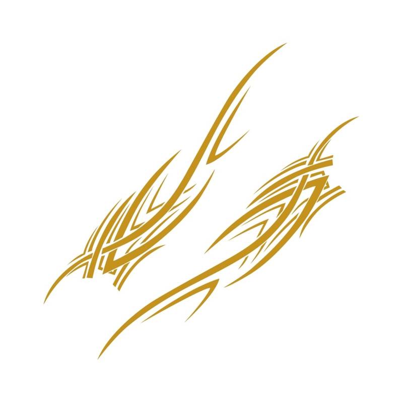 HHF Aufkleber 2Pcs DIY Auto-Tuning-Zubehör Auto-Seitenkörper-Vinyls Aufkleber-Abziehbilder for alle Modelle (Color Name : Matt Gold) von HHF-1