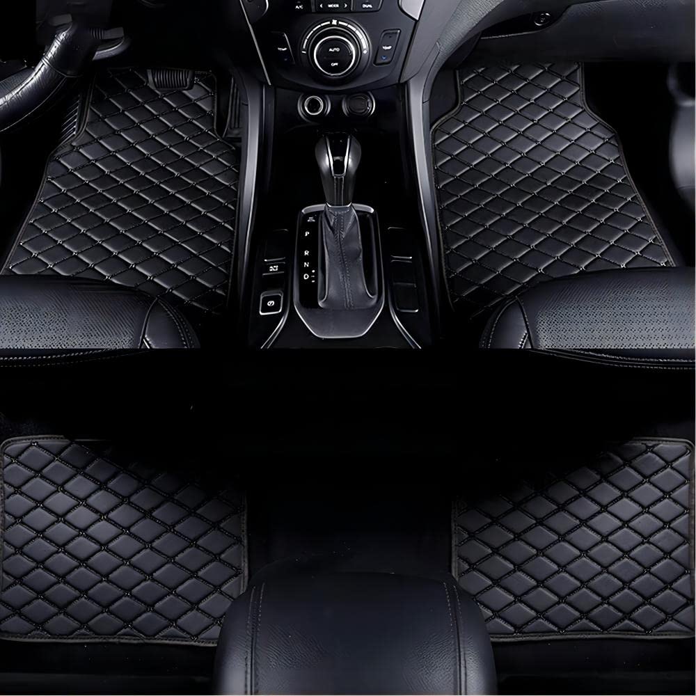 Auto Leder Fußmatten für Audi A7 MK2 2019-2024, Allwetter Wasserdichtem rutschfeste Verschleißfest Fußmatten Auto ZubehöR,All-Black von HHFCL