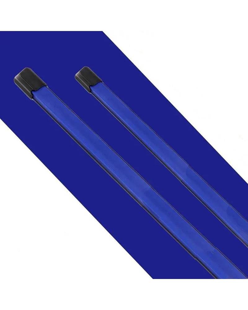 Auto Scheibenwischer Bunter UJ-Haken Für Auto-Scheibenwischer, Universell, Weich, Doppellagig, Gummi, Rahmenlos, Ohne Halterung, 16" 19" 20" 22" 24" 26" Scheibenwischer Set(Blue,22in (550mm)-1 pc) von HHYXXX