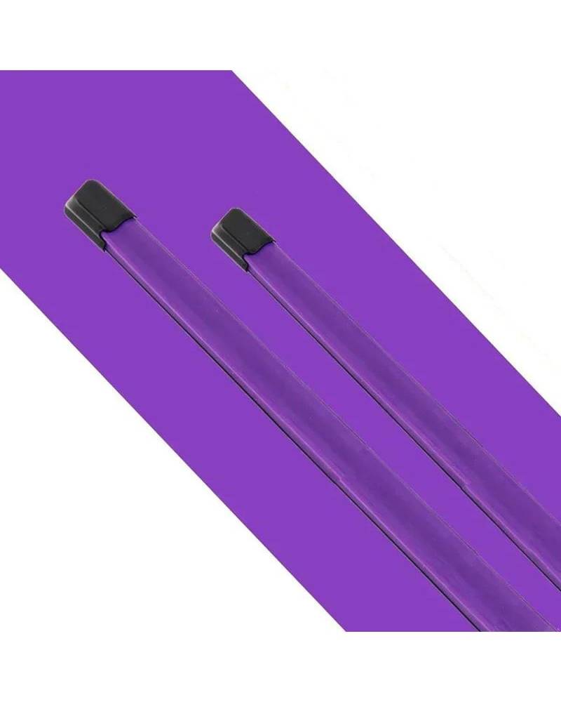 Auto Scheibenwischer Bunter UJ-Haken Für Auto-Scheibenwischer, Universell, Weich, Doppellagig, Gummi, Rahmenlos, Ohne Halterung, 16" 19" 20" 22" 24" 26" Scheibenwischer Set(PURPLE,22in (550mm)-1 pc) von HHYXXX