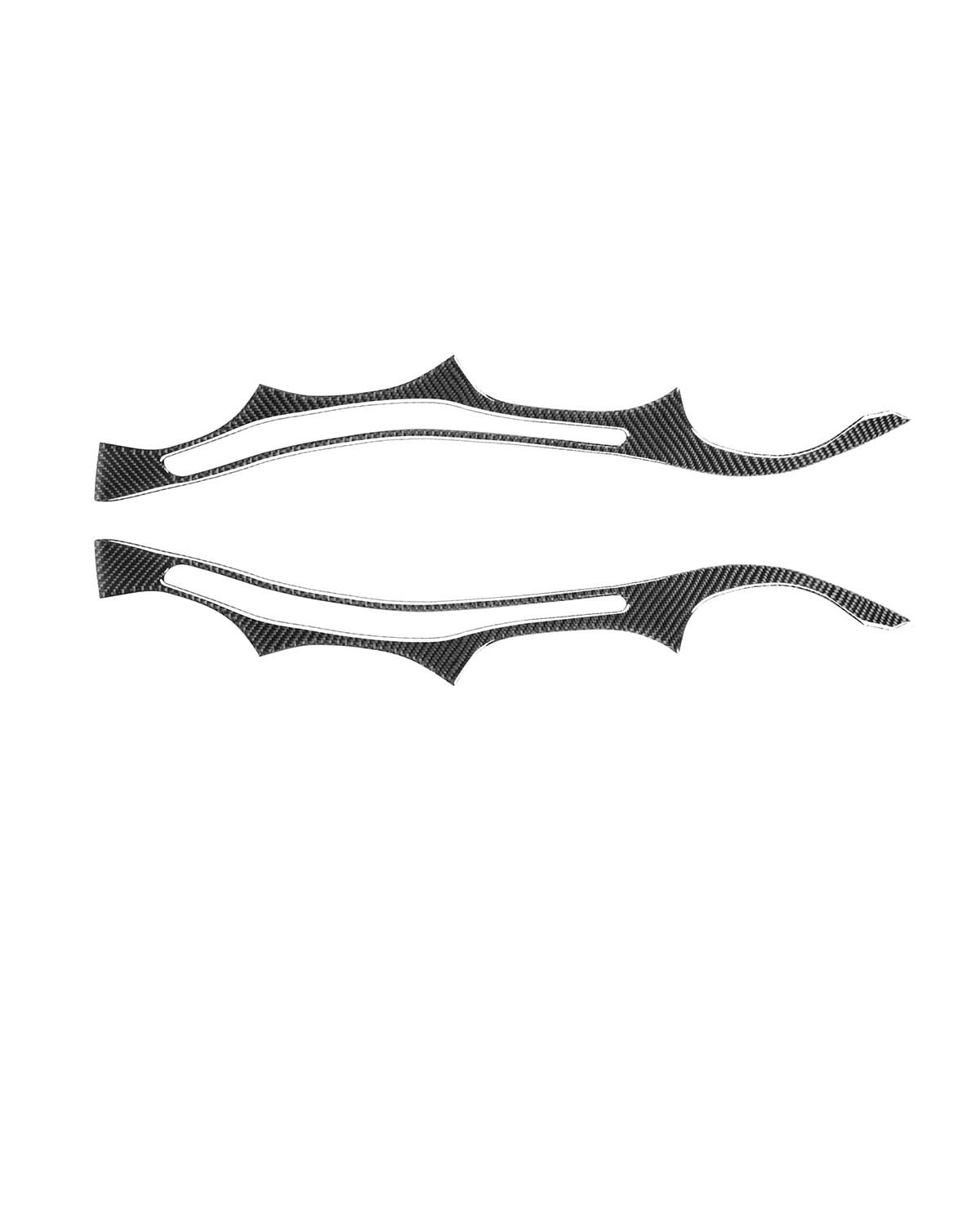 Headlight Eyebrows Für 5er E60 2004-2010 Piano Schwarz Scheinwerferblenden Auto Außenverkleidung Design Zubehör Headlight Eyelids(Carbon Fiber Pattern) von HHYXXX