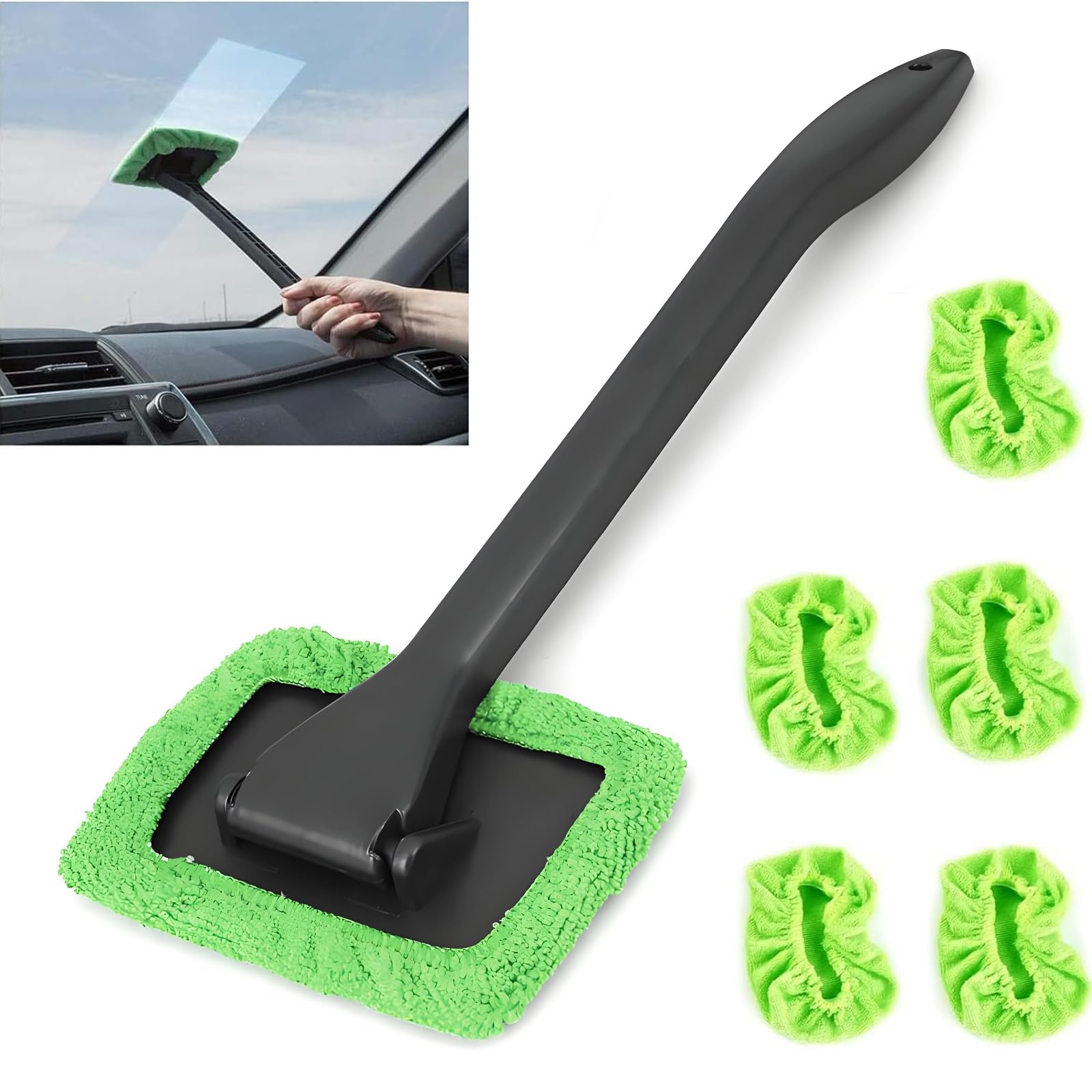 HIAHXC Scheibenreiniger Auto Ausschreibung Auto Scheibenreiniger mit 5 Mikrofaserpads Windschutzscheiben Reiniger Auto Zubehör HIAHXC Scheibenreiniger Auto Ausschreibung Auto Scheibenreiniger mit 5 Mikrofaserpads Windschutzscheiben Reiniger Auto Zubehör von HIAHXC