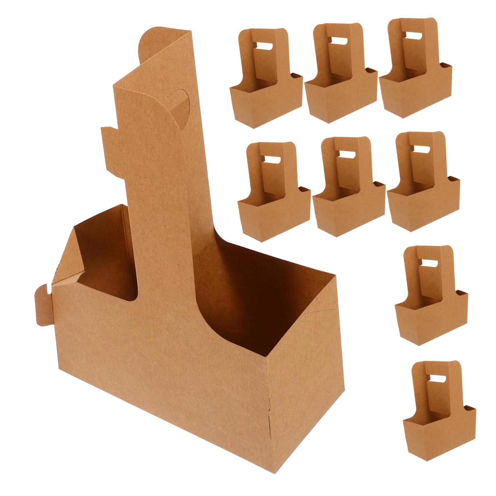 HIAKDOFT 10Stücke Kraftpapier Getränkehalter mit Verdickte Becherträger für Milchtee Takeout Praktische Lösung für Transport Verpackung HIAKDOFT 10Stücke Kraftpapier Getränkehalter mit Verdickte Becherträger für Milchtee Takeout Praktische Lösung für Transport Verpackung von HIAKDOFT