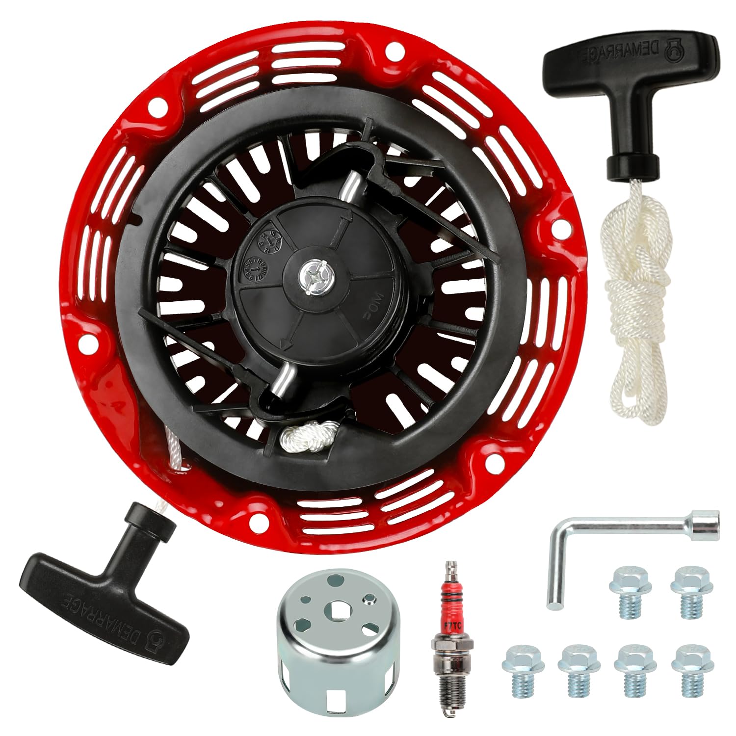 HIAORS GX160 Seilzugstarter für Honda GX200 GX160 GX120 6.5HP 5.5HP 4.0HP 28400-ZH8-013YA 28400-Z4M-305ZB 28400-Z0T-003ZB Motorteile mit Ersatzzugseil HIAORS GX160 Seilzugstarter für Honda GX200 GX160 GX120 6.5HP 5.5HP 4.0HP 28400-ZH8-013YA 28400-Z4M-305ZB 28400-Z0T-003ZB Motorteile mit Ersatzzugseil von HIAORS