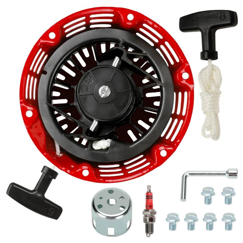 HIAORS GX160 Seilzugstarter für Honda GX200 GX160 GX120 6.5HP 5.5HP 4.0HP 28400-ZH8-013YA 28400-Z4M-305ZB 28400-Z0T-003ZB Motorteile mit Ersatzzugseil von HIAORS