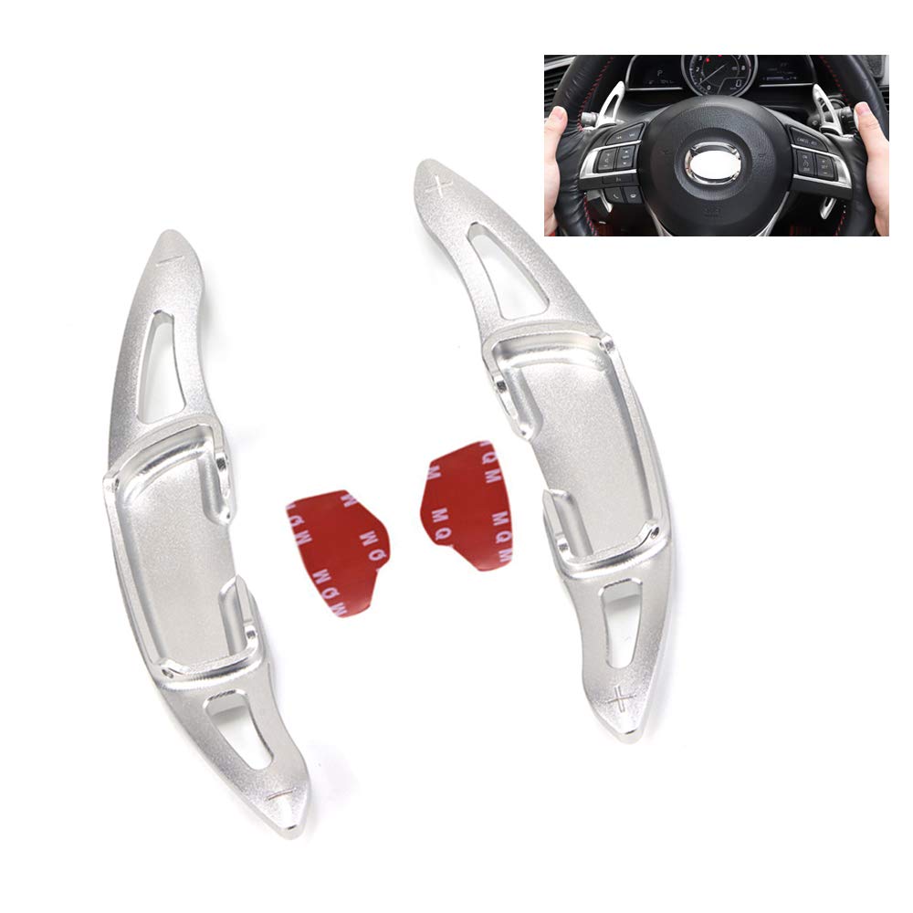 HIBEYO 2 Stücke Auto Extensions Lenkräder Schaltwippen passt für Mazda 3 6 Axela Atenza CX3 CX5 MX5 CX9 Schaltwippen Verlängerung Shift Paddle Rennsport Lenkräder Schaltpaddel Autodekoration-Silber HIBEYO 2 Stücke Auto Extensions Lenkräder Schaltwippen passt für Mazda 3 6 Axela Atenza CX3 CX5 MX5 CX9 Schaltwippen Verlängerung Shift Paddle Rennsport Lenkräder Schaltpaddel Autodekoration-Silber von HIBEYO