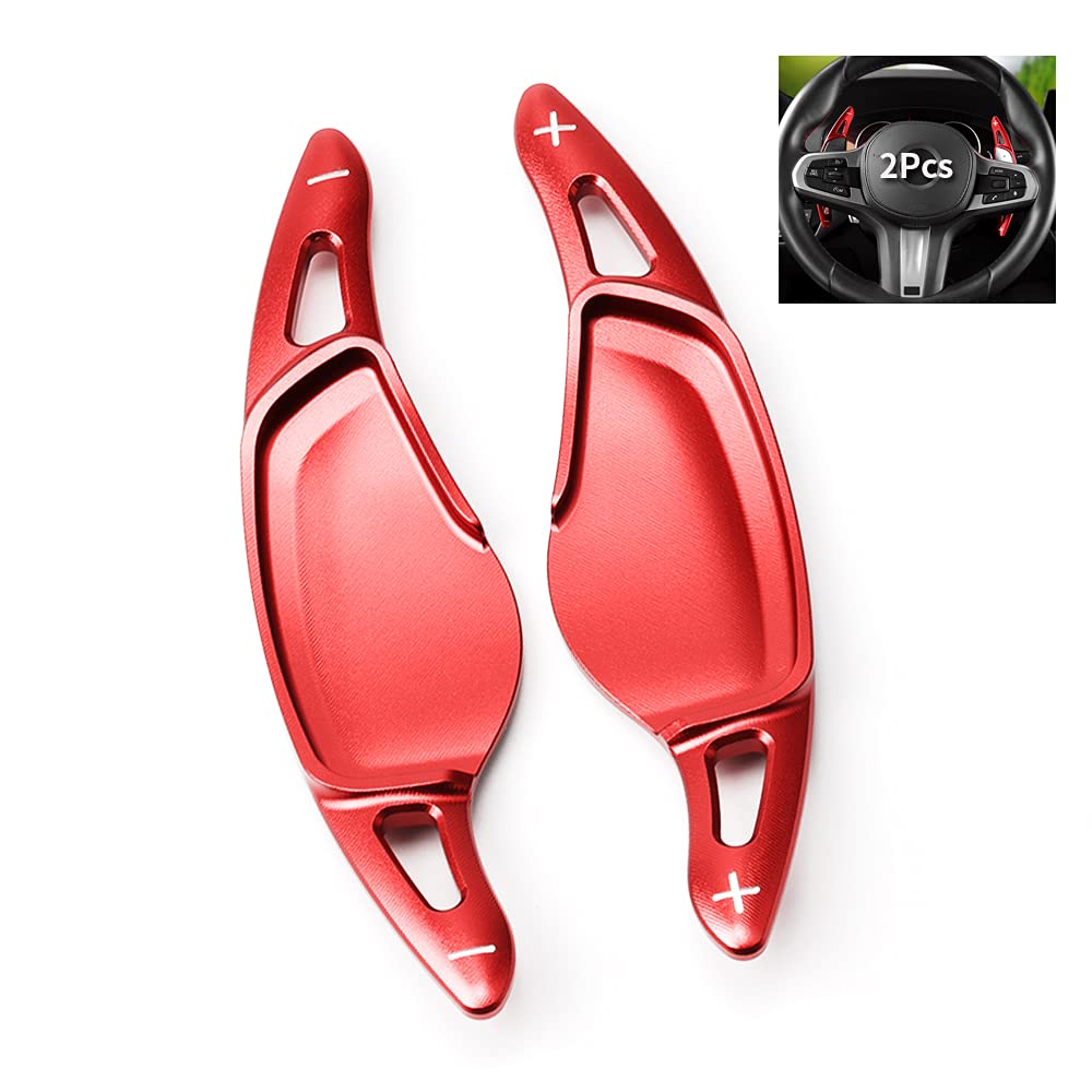 HIBEYO 2 Stücke Lenkrad Schaltwippen Verlängerung Paddles Lenkrad für BMW 5er G30 G31 G38 7er G11 G12 3er G20 X3 G01 X4 G02 X5 G05 6er G32 GT Ersatzsatz Shift Paddles Schalthebel Shifter Rot HIBEYO 2 Stücke Lenkrad Schaltwippen Verlängerung Paddles Lenkrad für BMW 5er G30 G31 G38 7er G11 G12 3er G20 X3 G01 X4 G02 X5 G05 6er G32 GT Ersatzsatz Shift Paddles Schalthebel Shifter Rot von HIBEYO