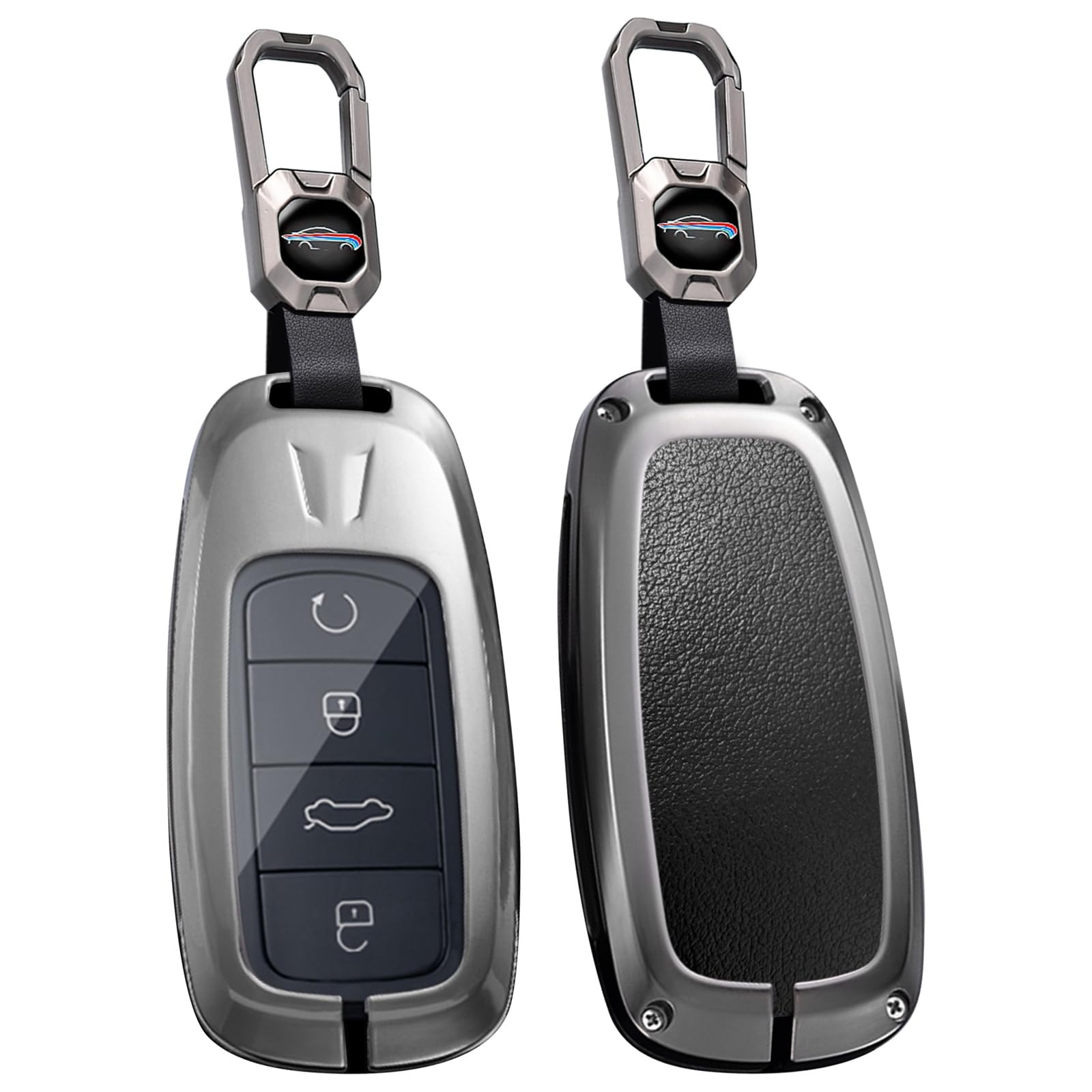 HIBEYO Autoschlüssel Hülle Passt für Chery Tiggo 2 3X Arrizo 5 pro gx 5X eq7 8 pro 8plus 5 Plus 7pro omoda 5 c5 Jaecoo j7 j8 Schutzhülle Leder-Schlüsselgehäuse Metall Schlüsselanhänger-Schwarz HIBEYO Autoschlüssel Hülle Passt für Chery Tiggo 2 3X Arrizo 5 pro gx 5X eq7 8 pro 8plus 5 Plus 7pro omoda 5 c5 Jaecoo j7 j8 Schutzhülle Leder-Schlüsselgehäuse Metall Schlüsselanhänger-Schwarz von HIBEYO