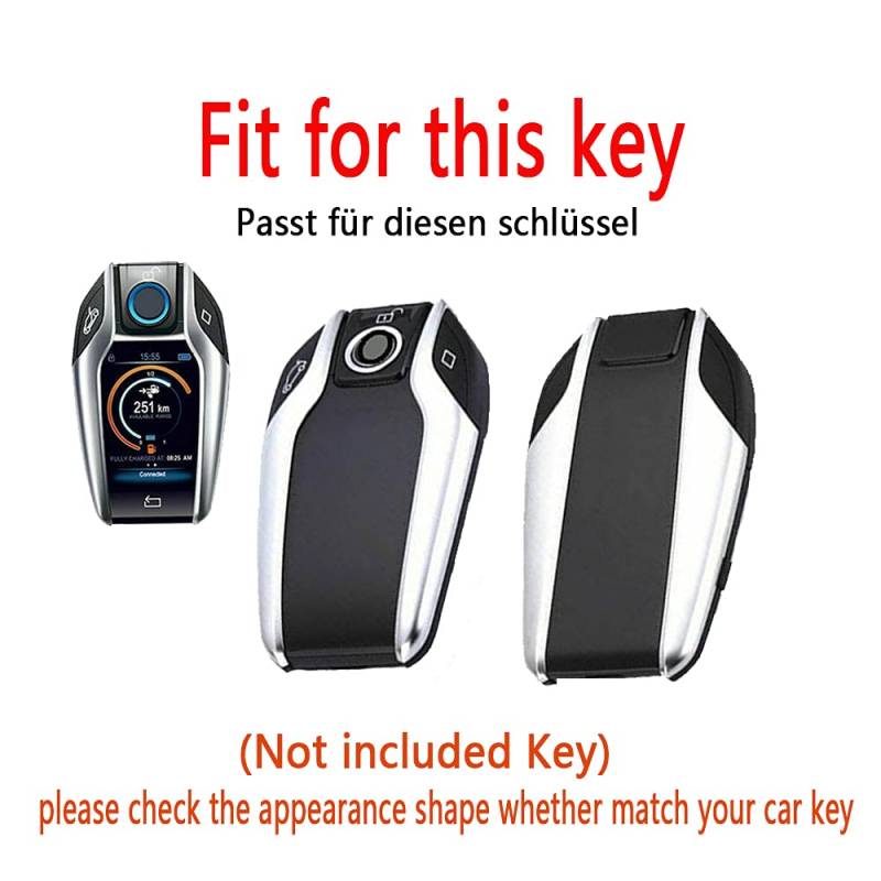 HIBEYO Bling Schlüsselhülle Passt für BMW Schutzhülle Display Key Autoschlüssel Hülle Cover für BMW 7er 5er 6er X3 G01 X4 X5 X7 i8 i12 i15 Fernbedienung Schlüsselbox Schlüsselbund PC+Strass-Rose von HIBEYO