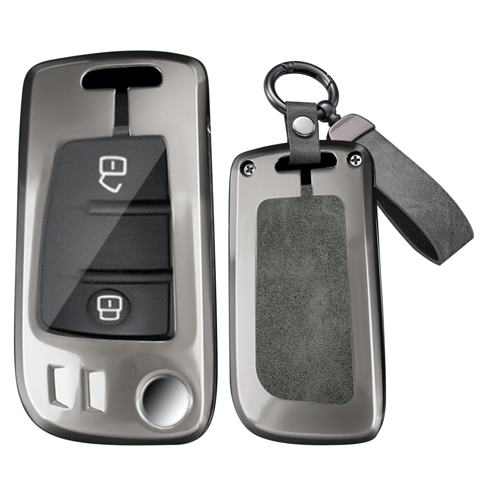 HIBEYO Leder Autoschlüssel Hülle kompatibel mit jiangxi Isuzu Pickup dmax ruimai mu-x mu-x mu Ranger Auto Flip Remote Schlüsselbeutel Schlüsselabdeckunge Fernbedienung Schlüsselbund-Grau HIBEYO Leder Autoschlüssel Hülle kompatibel mit jiangxi Isuzu Pickup dmax ruimai mu-x mu-x mu Ranger Auto Flip Remote Schlüsselbeutel Schlüsselabdeckunge Fernbedienung Schlüsselbund-Grau von HIBEYO